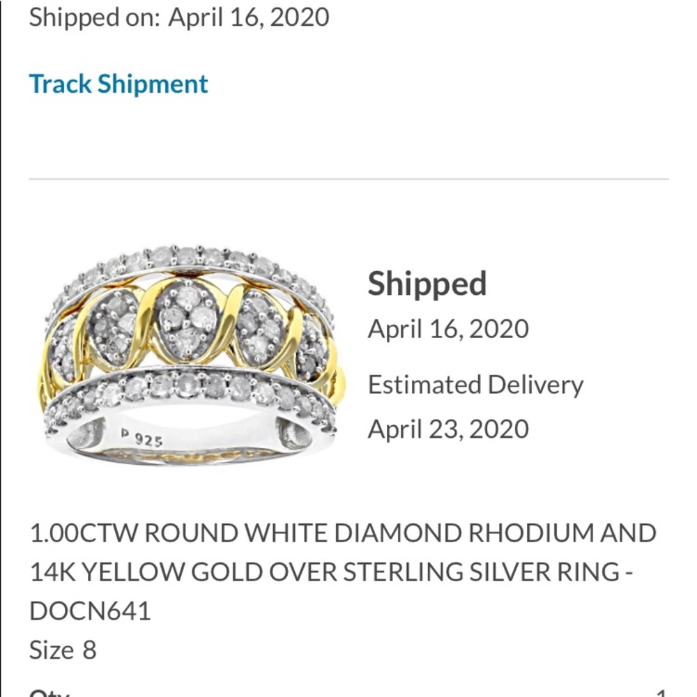 1 carat total round diamond ring